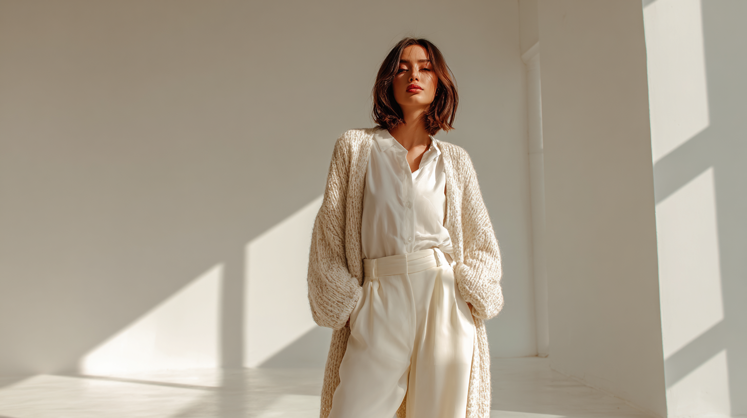 All White Chic Ensemble Fresh And Polished Monochrome Outfit