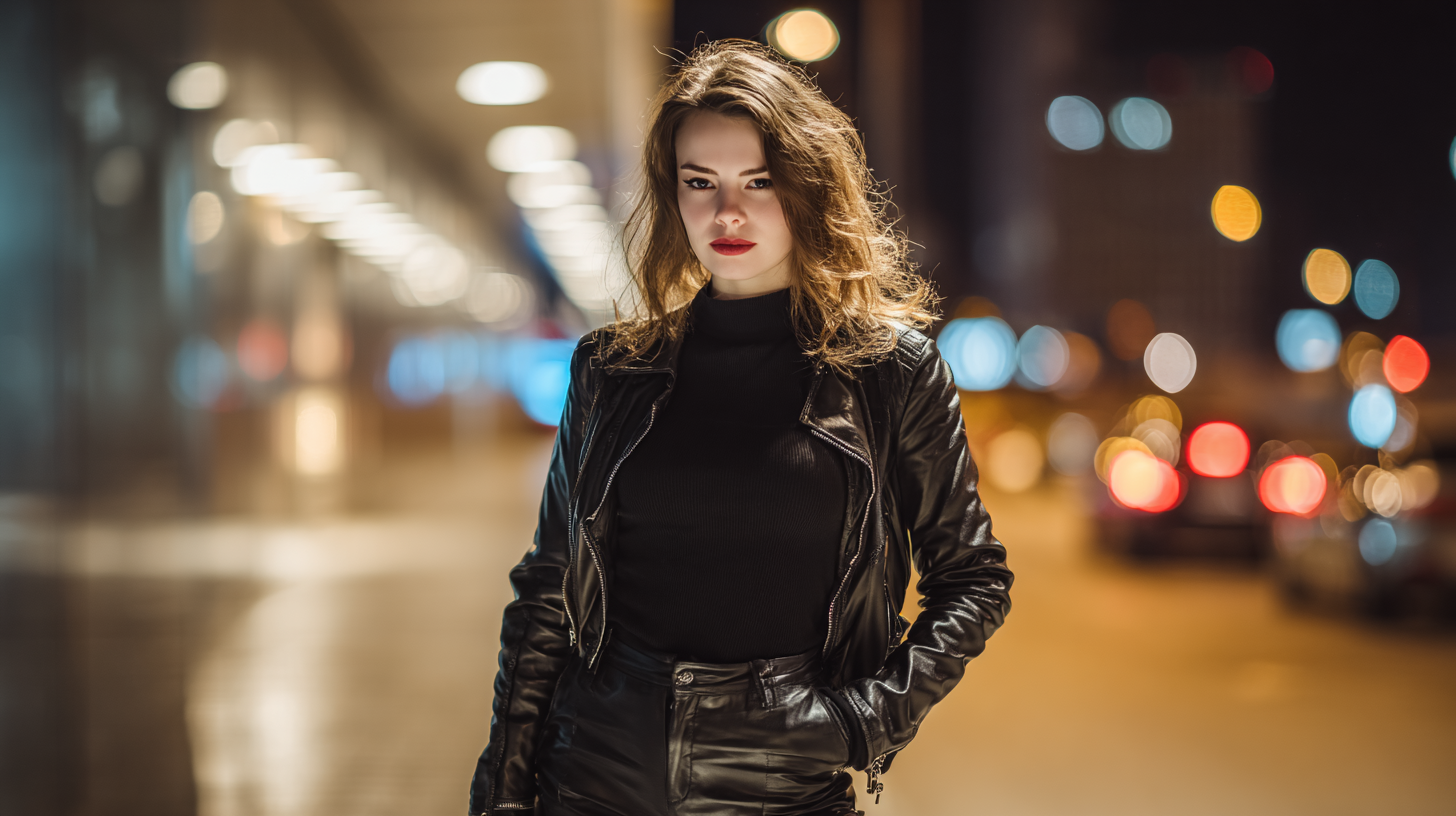 Black Leather Night Out Look