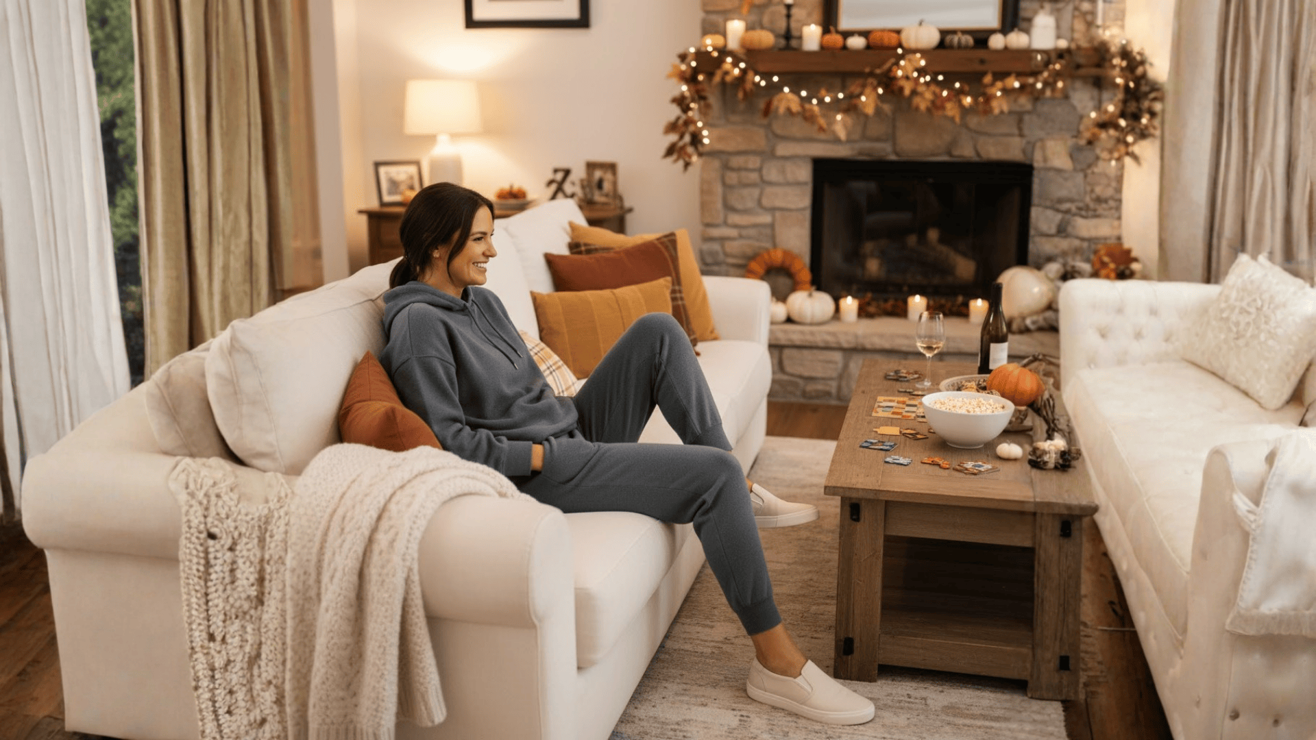 Cozy Hoodie And Joggers Friendsgiving Outfit