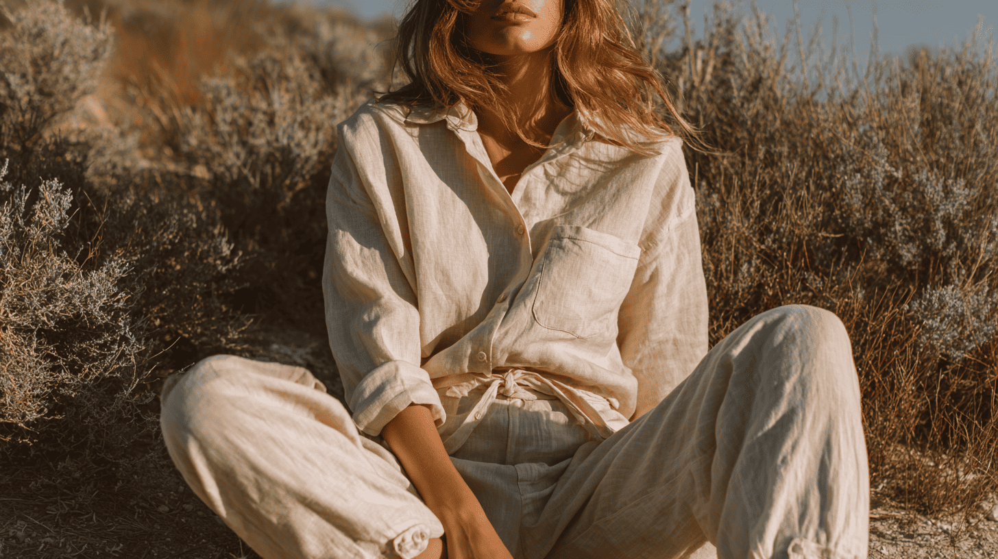 Cream Linen Co Ord Set Comfortable And Fresh Monochrome Look