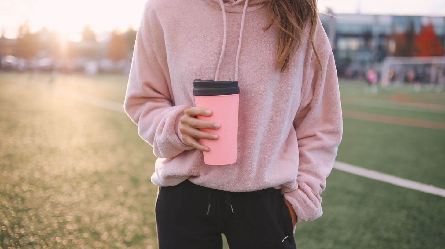 Fleece Pullover Yoga Pants And Tumbler