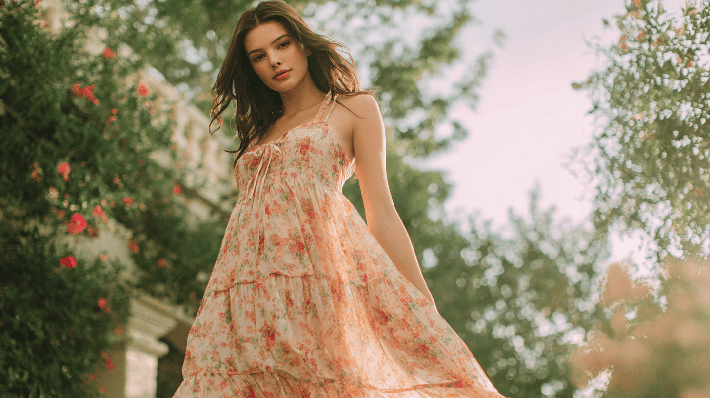 Floral Chiffon Maxi Dress