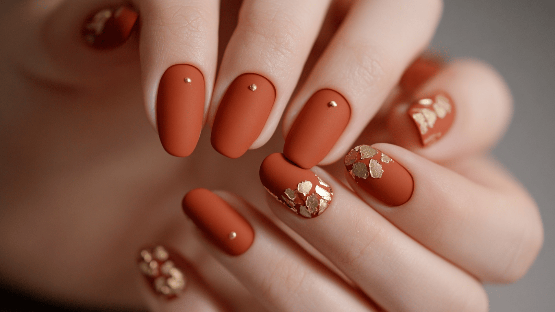 Matte Burnt Orange plus Gold Foil Accent