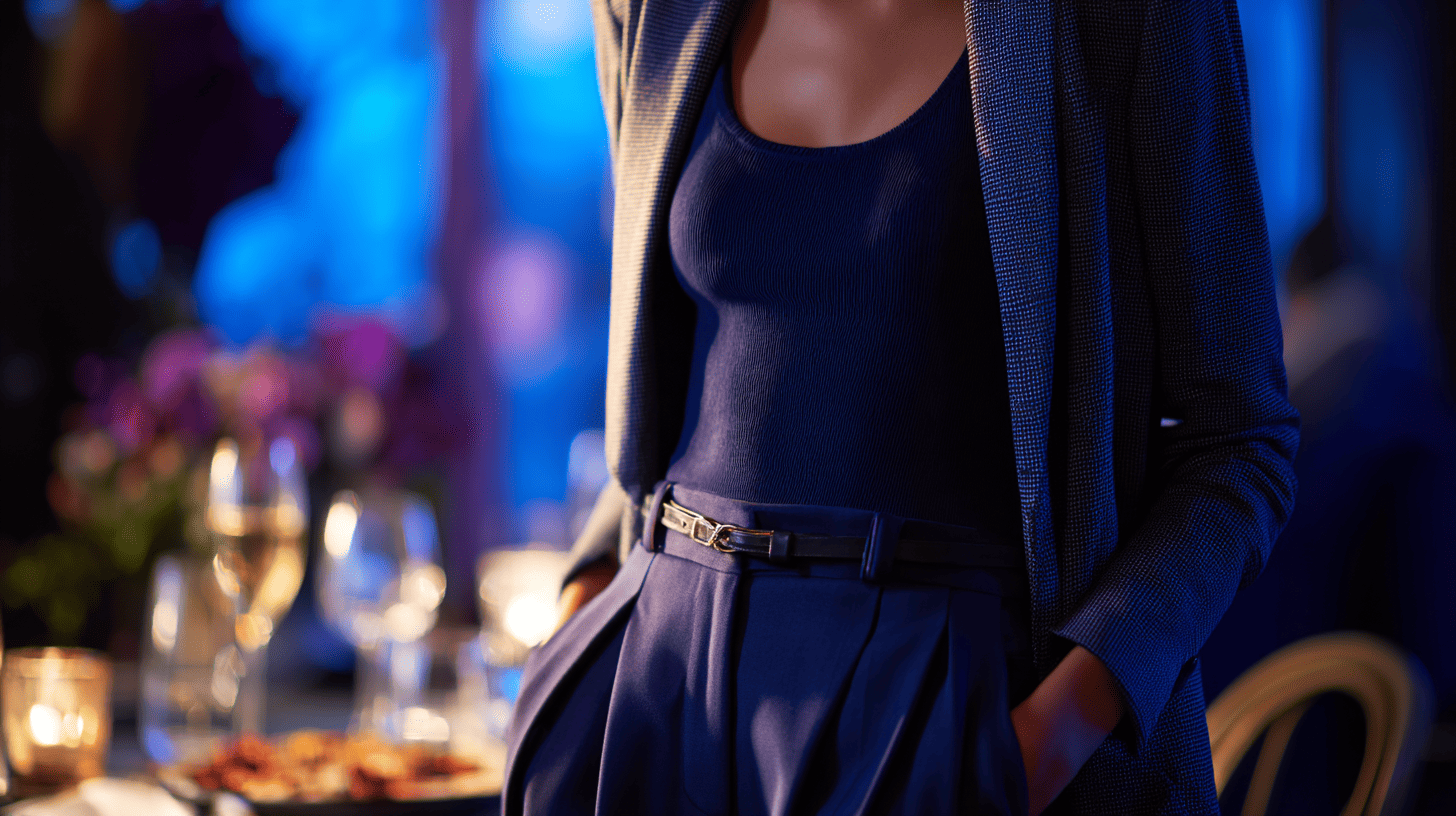 Navy Blue Evening Ensemble