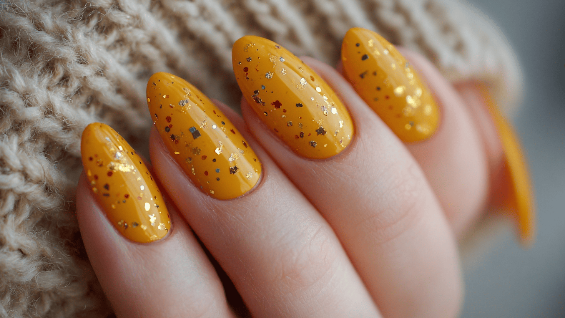 Ochre featuring Subtle Gold Confetti