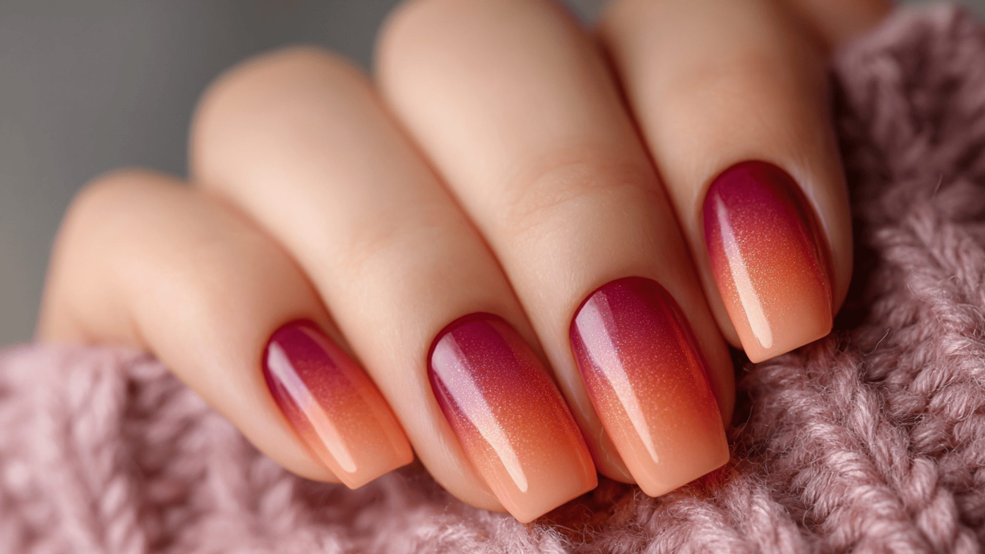 Ombre from Maroon toward Soft Peach