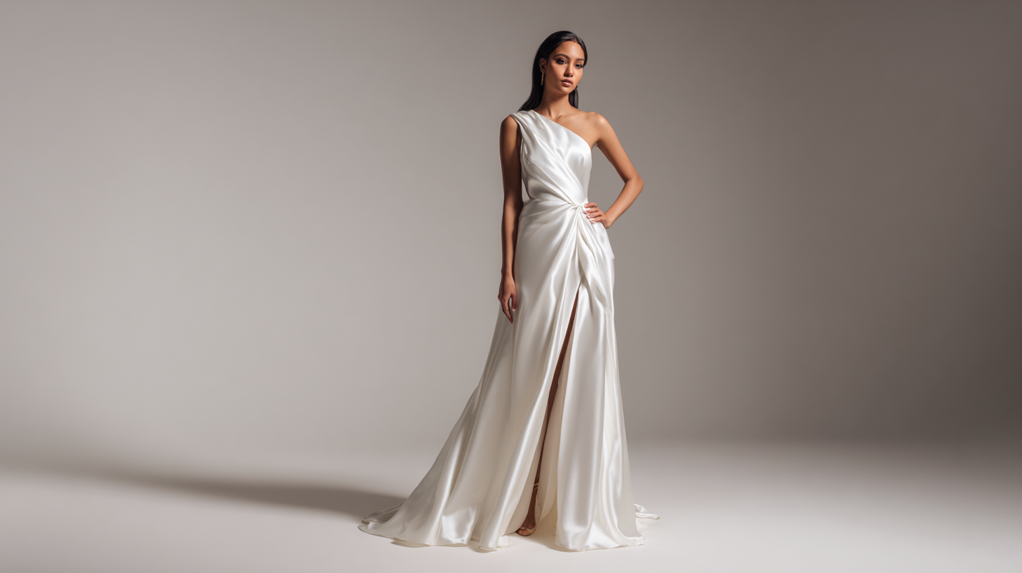 One‑Shoulder Satin Gown