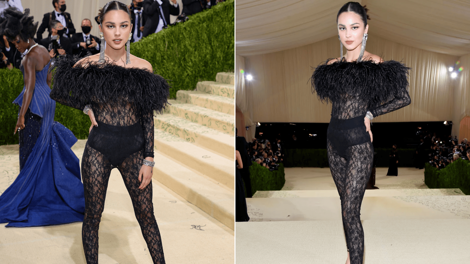 Saint Laurent Sheer Catsuit Met Gala Olivia Rodrigo