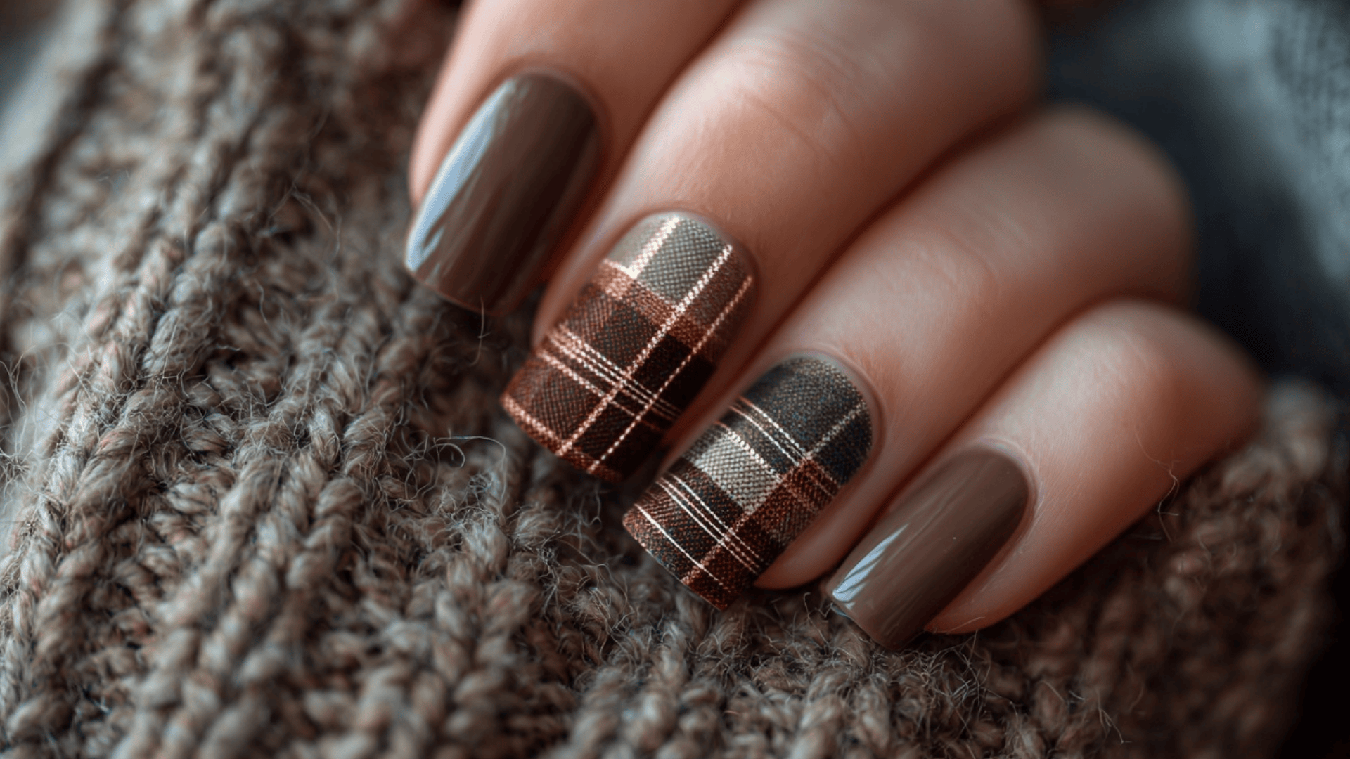 Sepia Toned Plaid Art