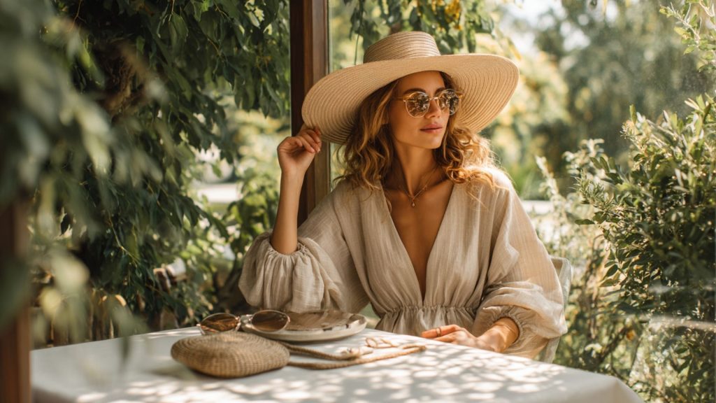 White Jeans and Pastel Blouse