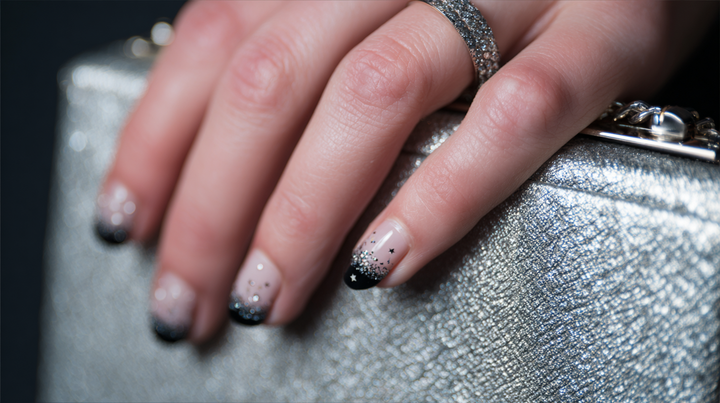 black with silver stars