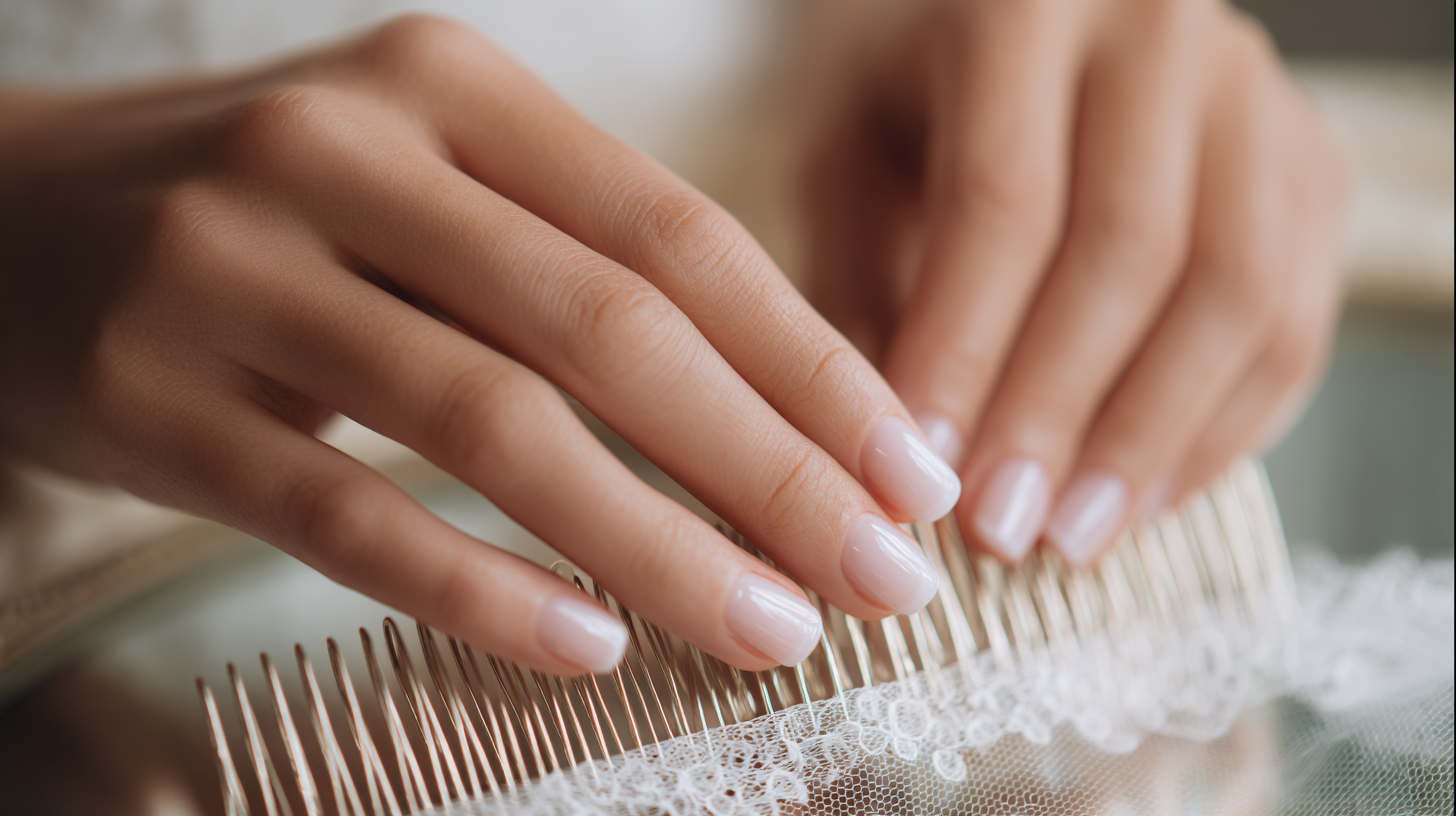 short milky white nails