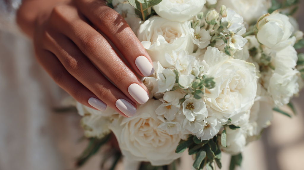 simple classy wedding nails