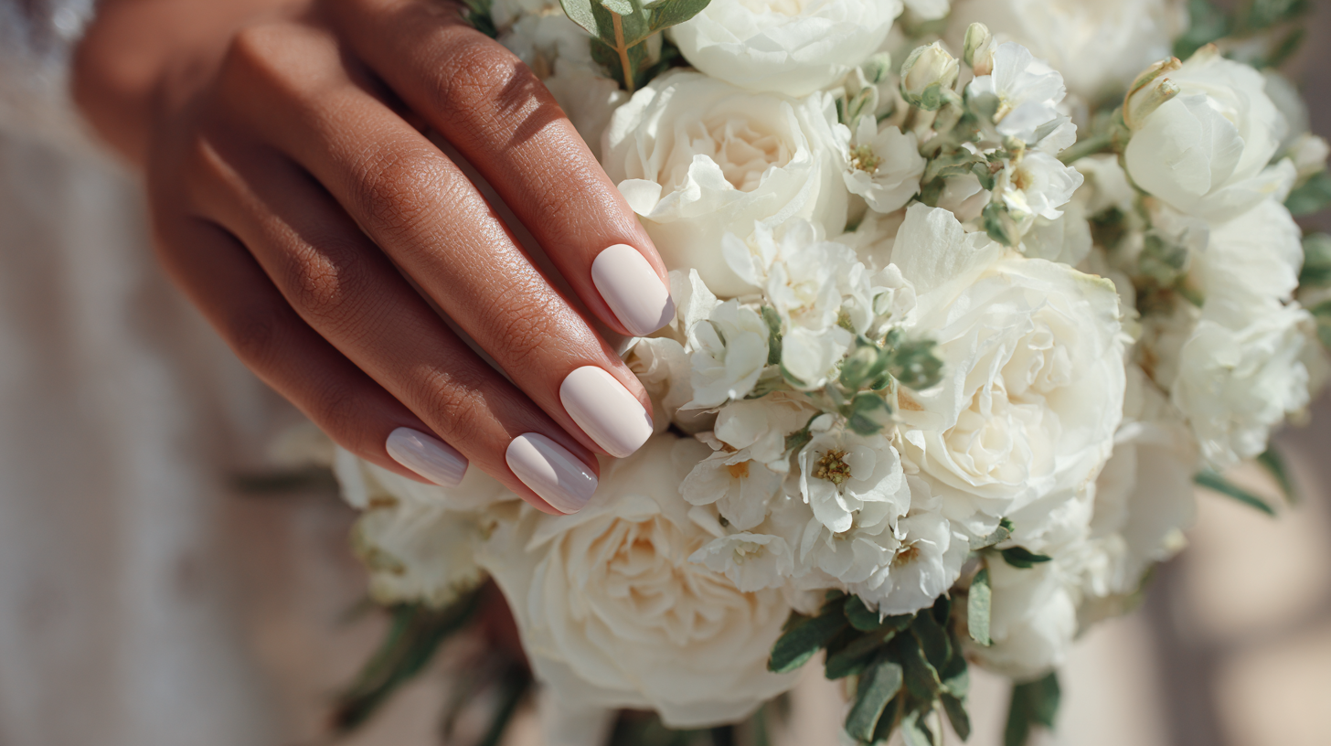 simple classy wedding nails