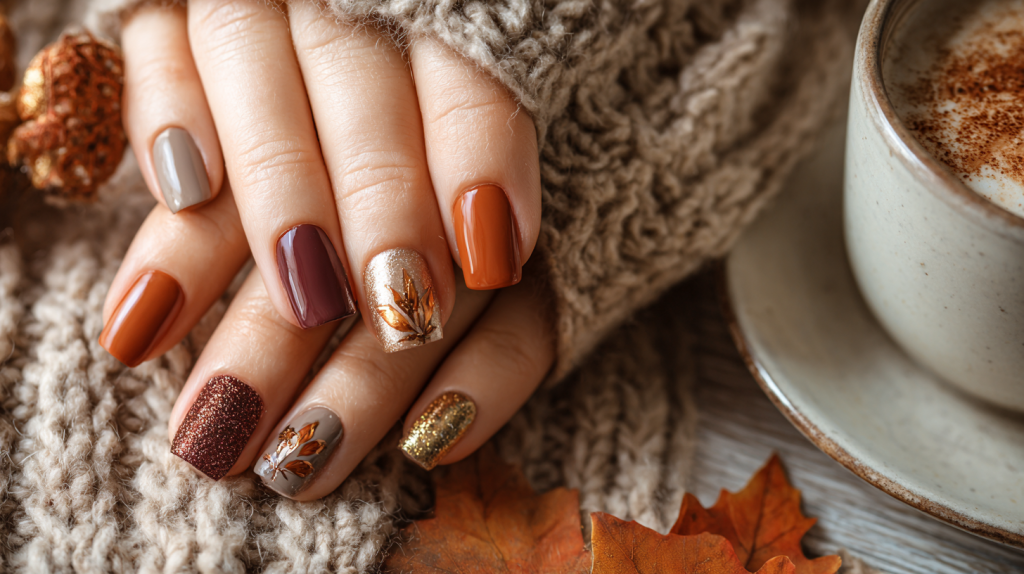 simple fall nail ideas