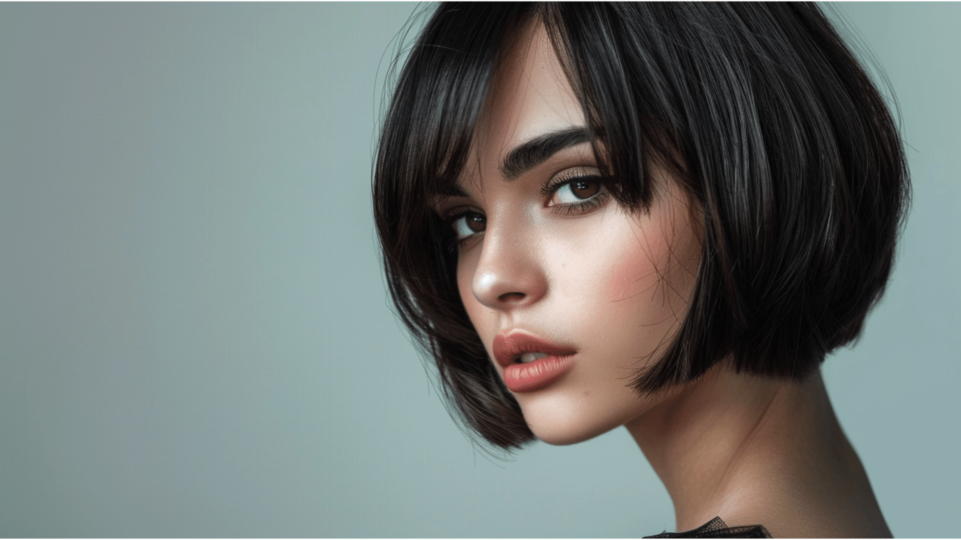Asymmetrical Bob hairstyle