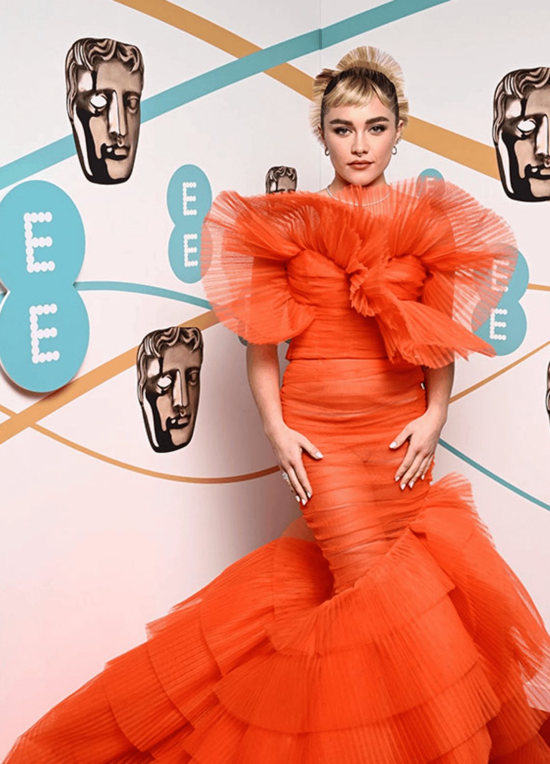 BAFTAs Tangerine Tulle Gown for Nina Ricci (February 2023)