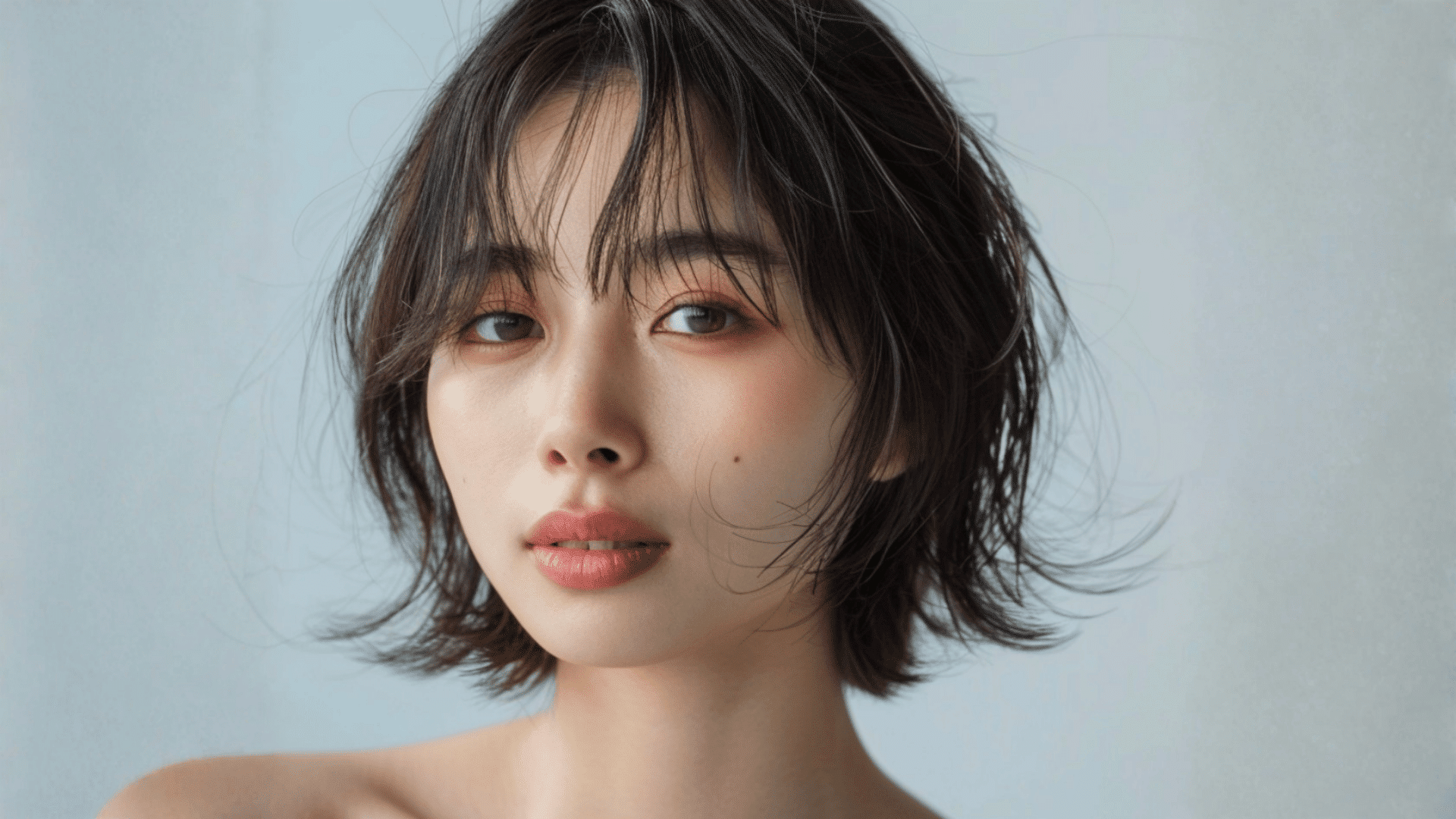 Bob with side swift bangs