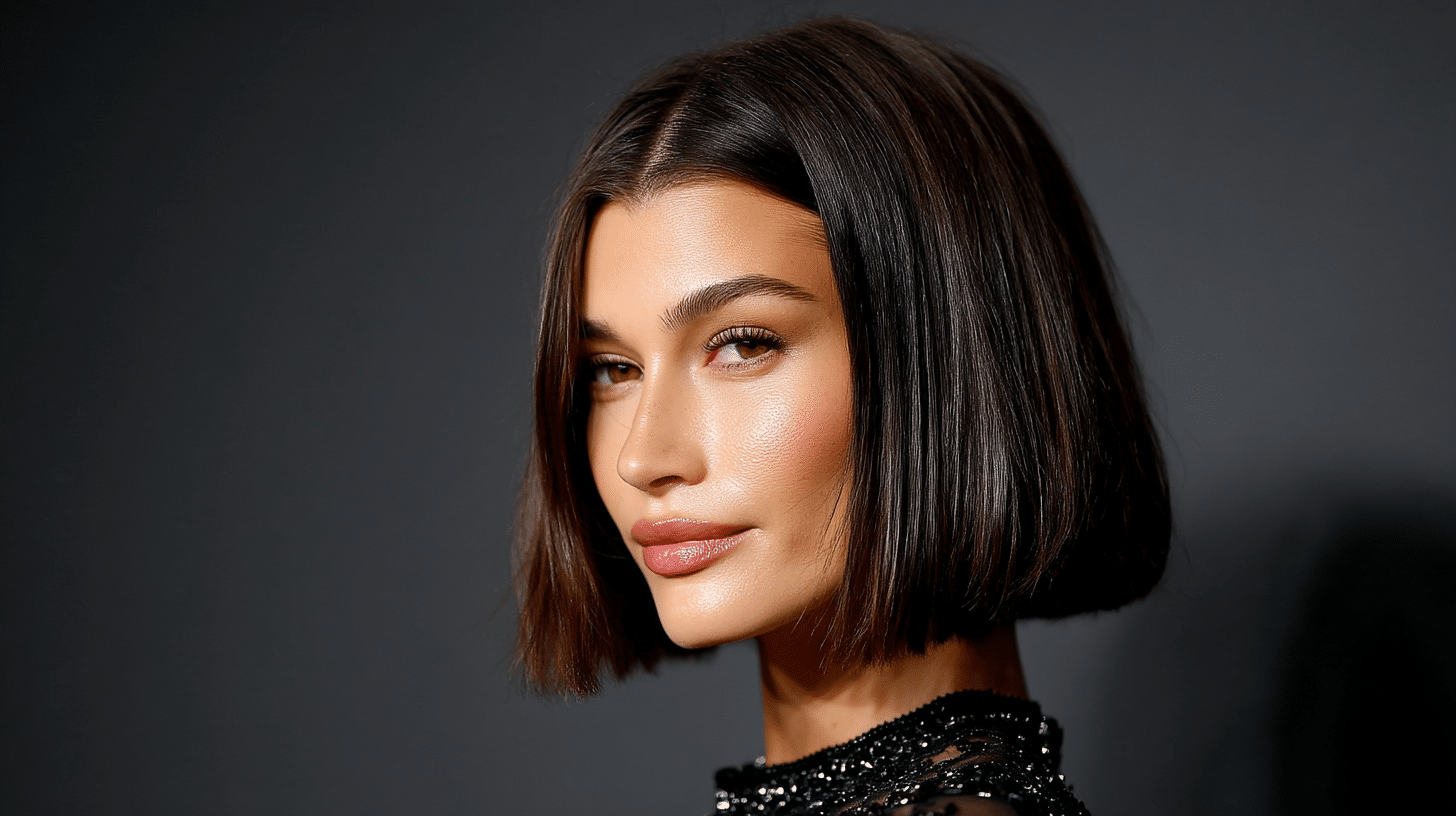Box Bob Blunt Chin Length Symmetrical Hairstyle