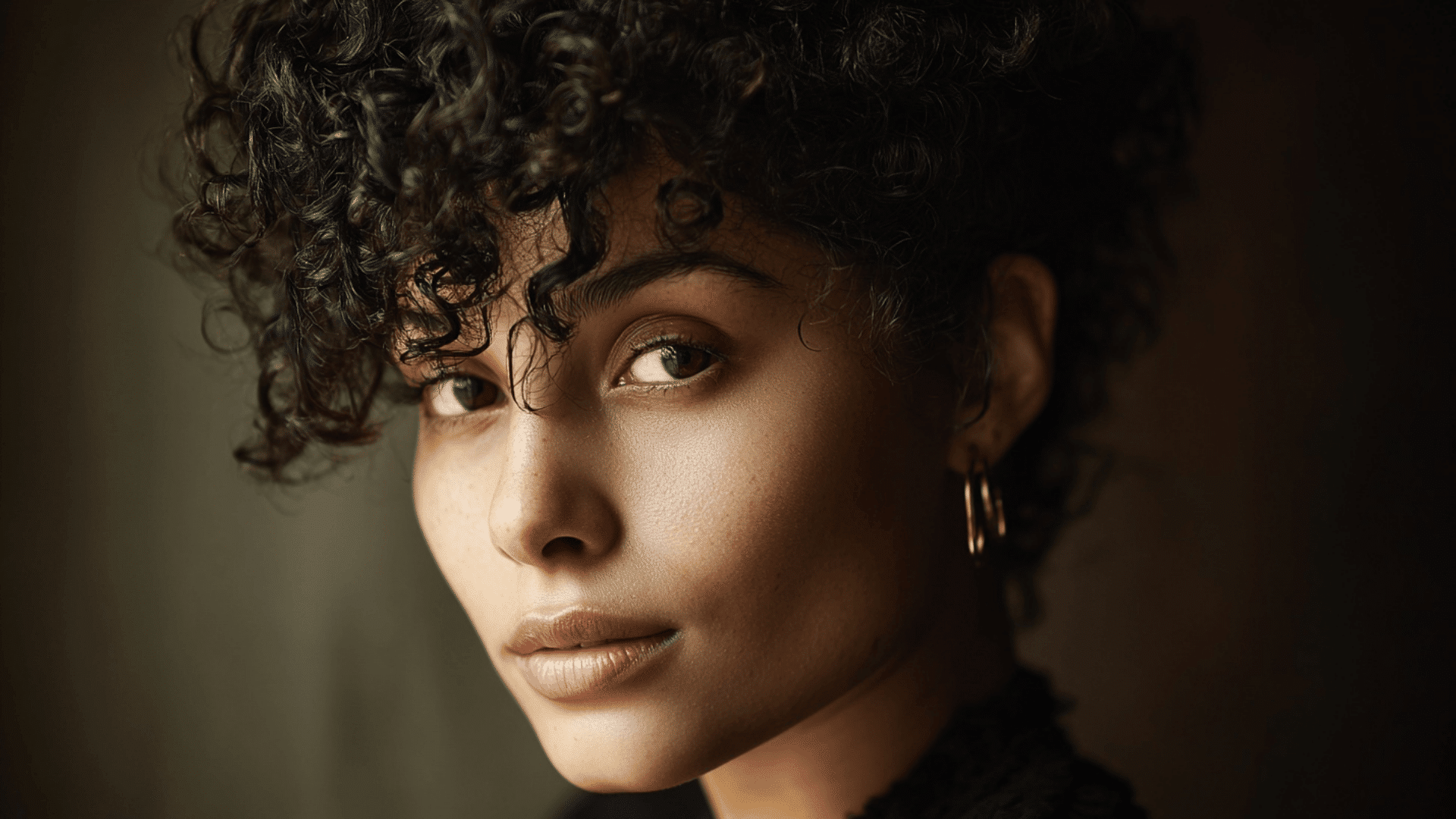 Curly Pixie with Framing Curls