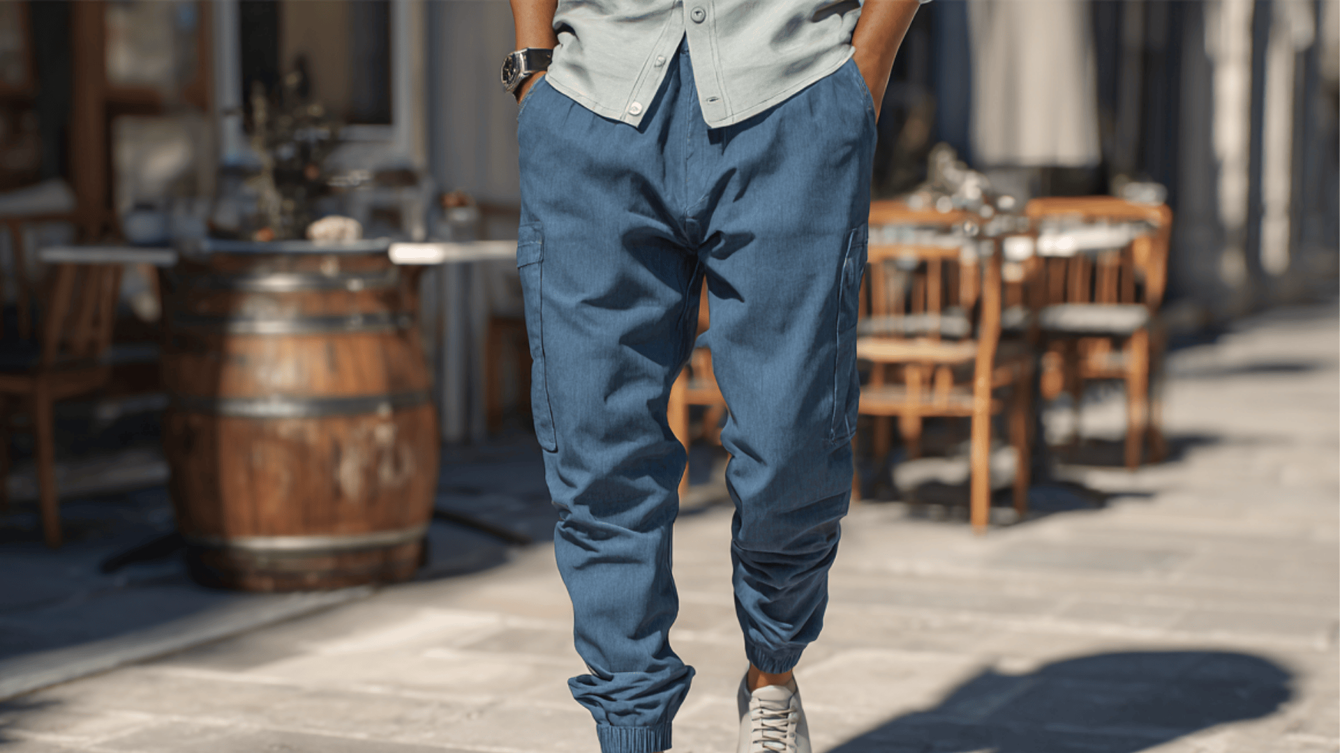 Denim or Chino Style Joggers