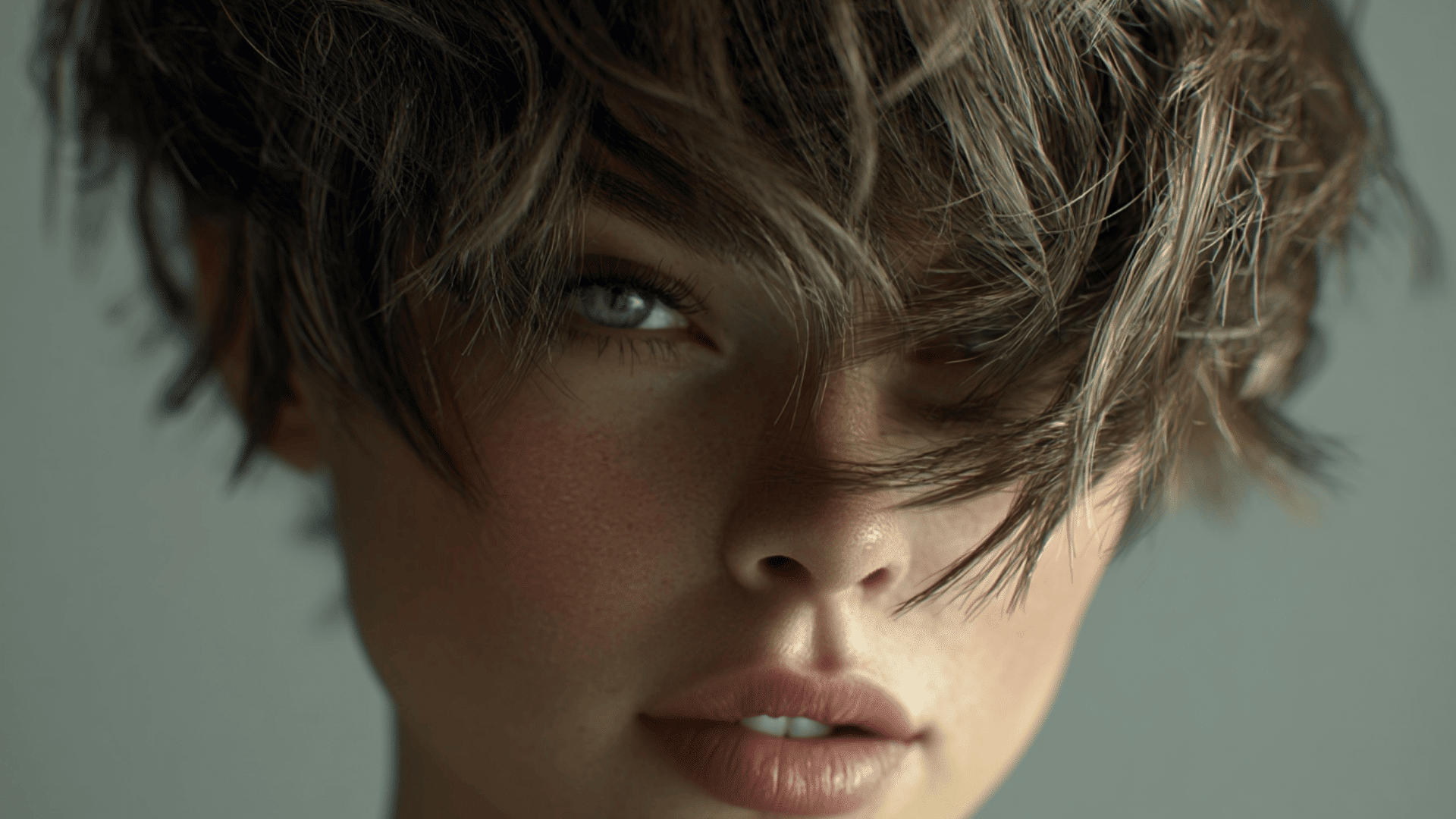 Feathered Pixie with Soft Temple Layers