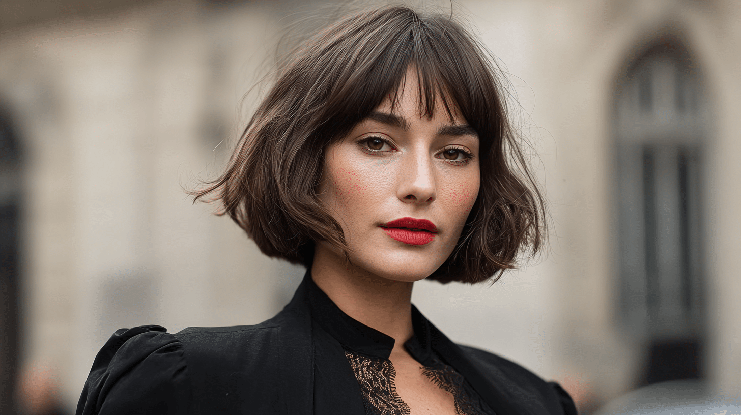 French Bob Chin Length Haircut With Soft Fringe