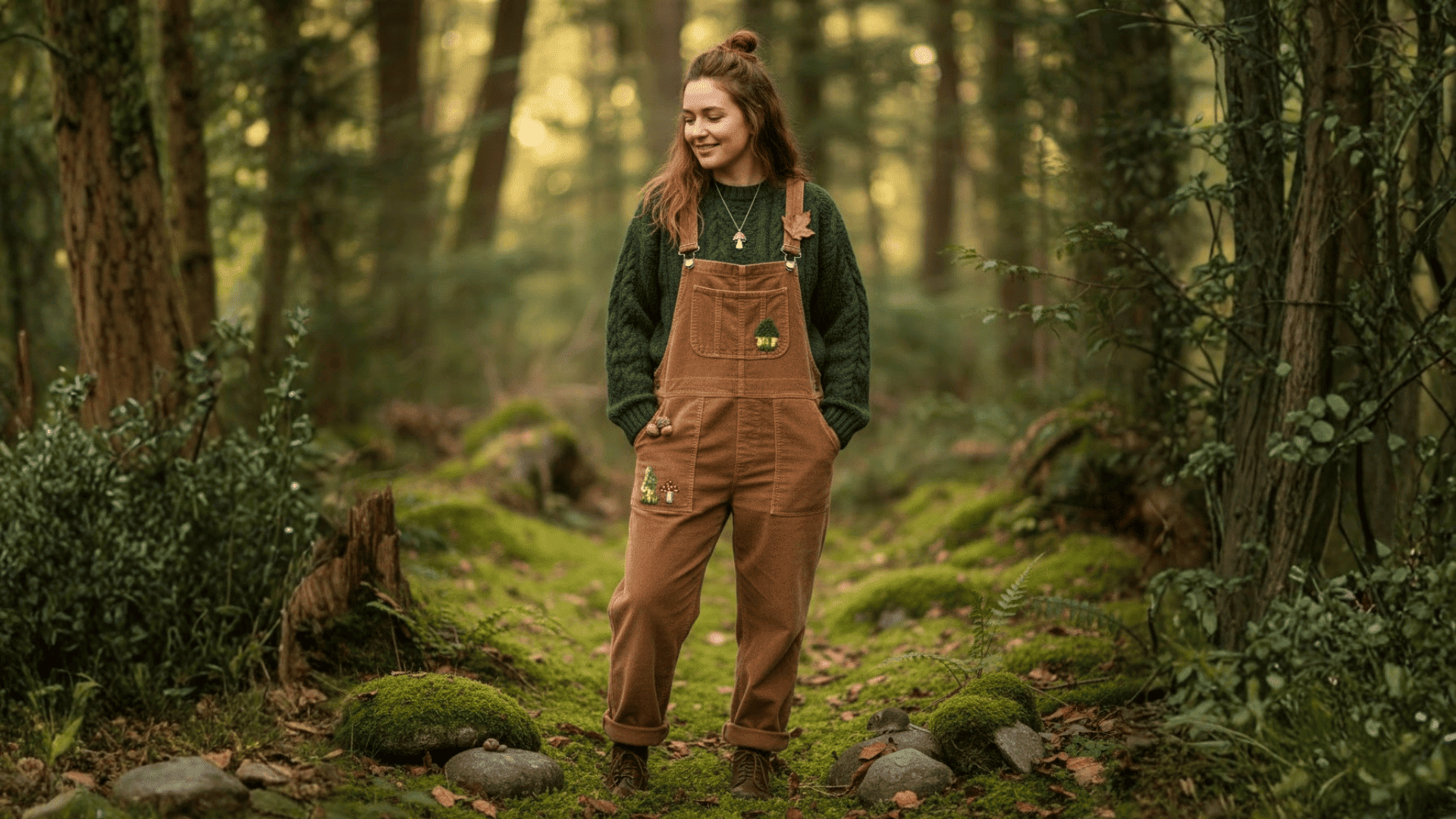 Goblincore Chunky Sweater Earthy Forest Inspired