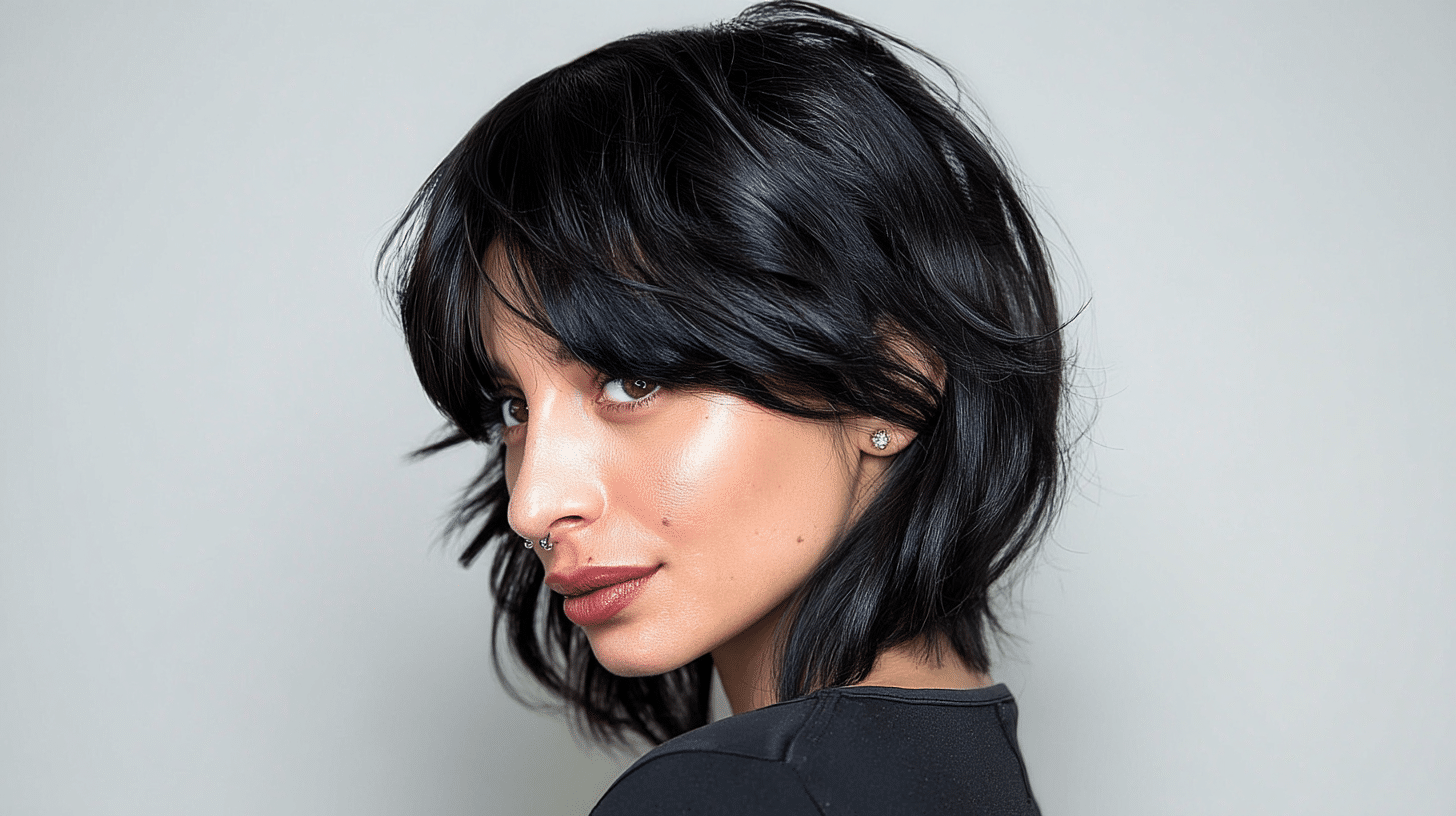 Italian Bob Sleek Chin Length Hairstyle