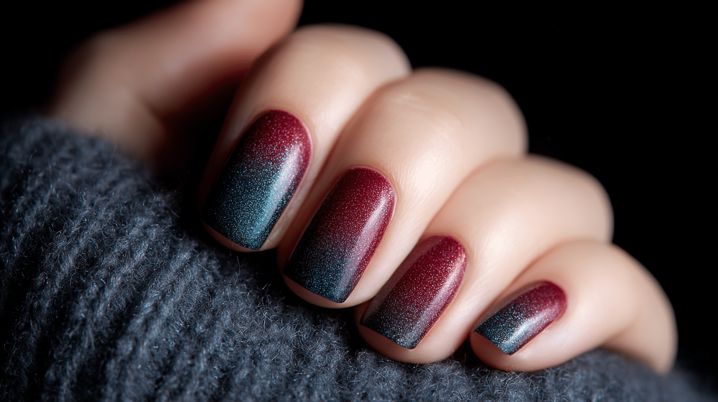 Jewel Ombre Dip Nails In Emerald Ruby Sapphire