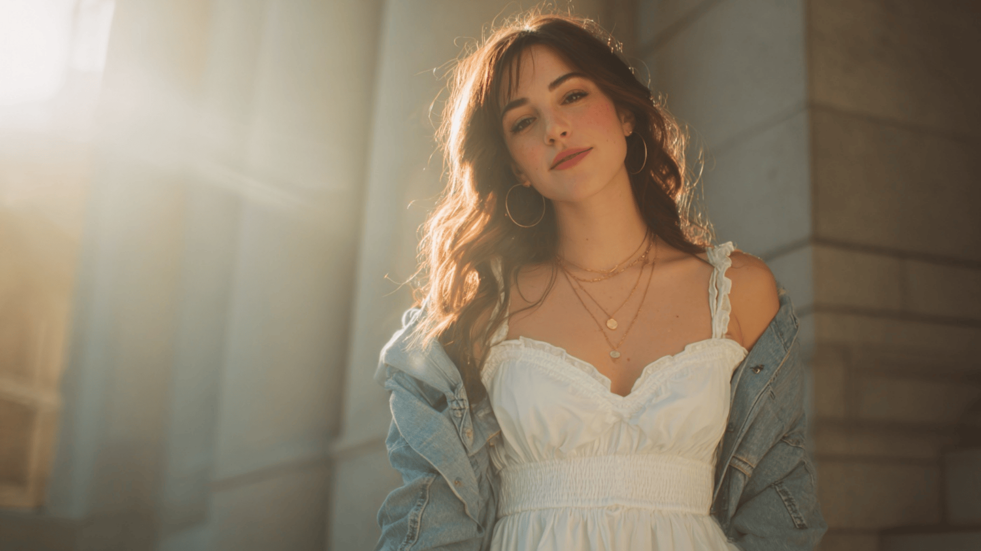 Maxi Dress Paired with Cropped Denim