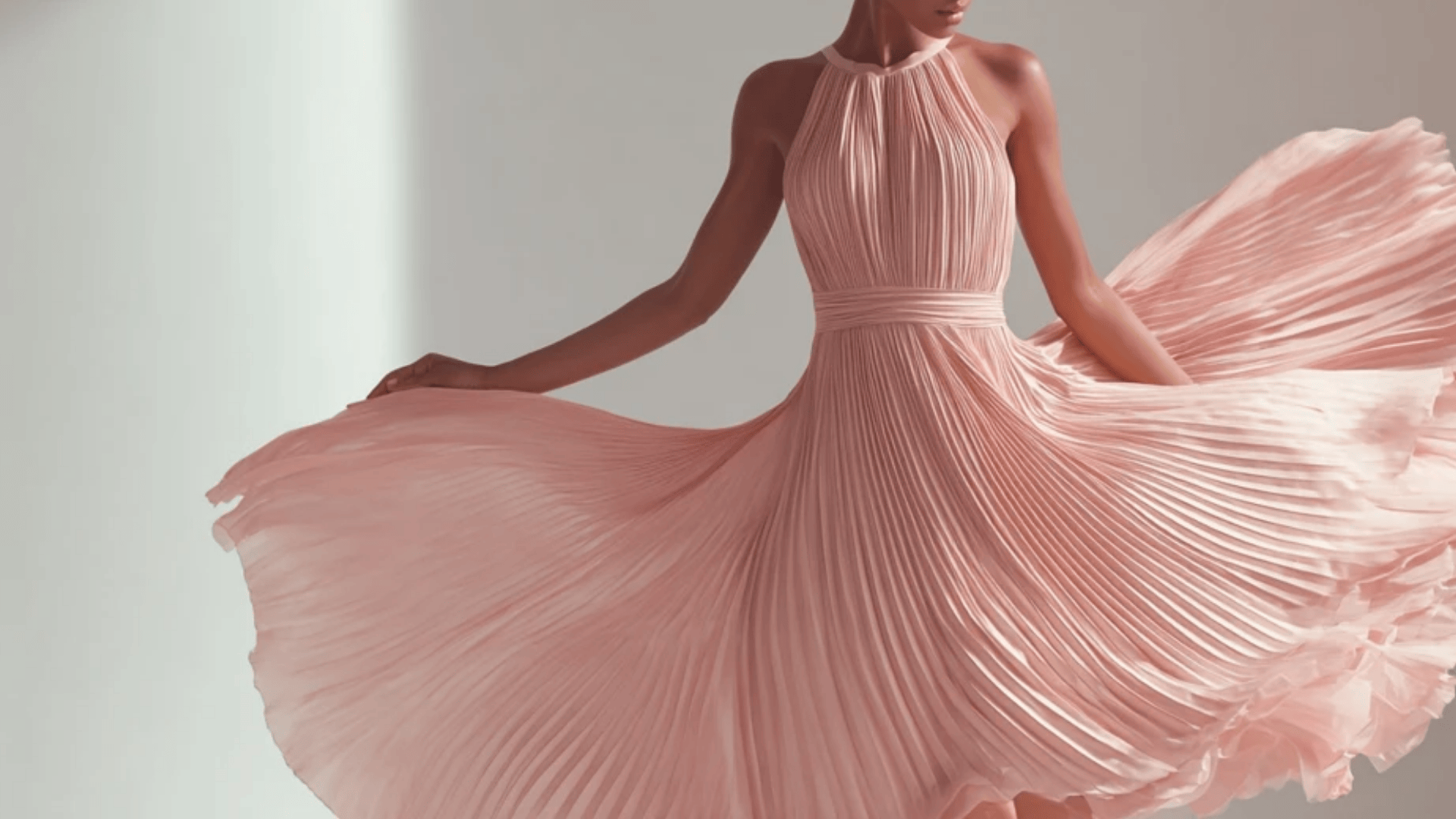 Pleated Midi Dress