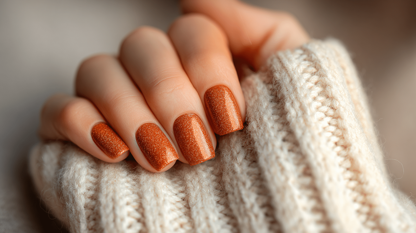 Pumpkin Spice Warm Fall Nails