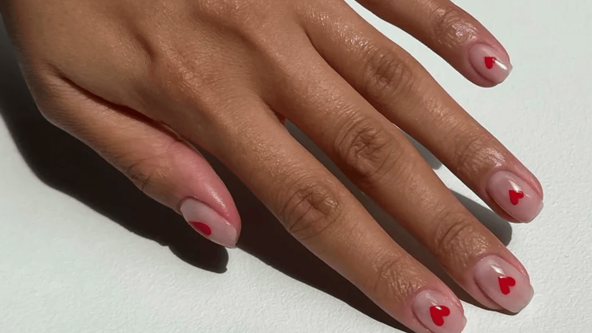 Red Jelly Hearts nails