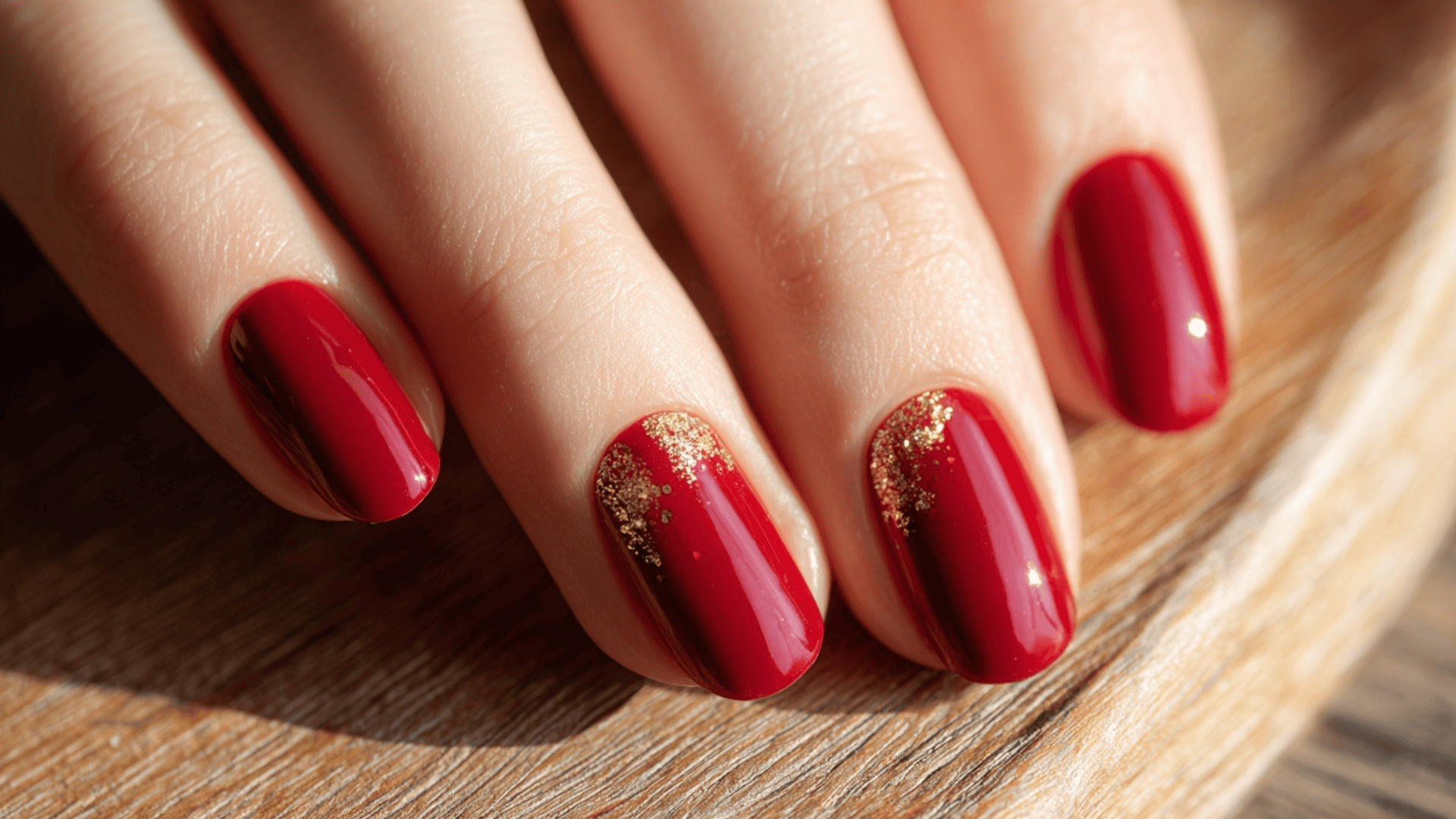Red with Gold Foil