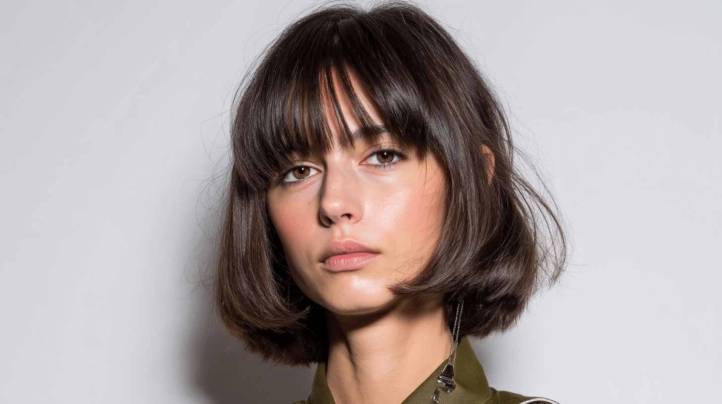 Sabotage Bob With Birkin Bangs Straight Hair