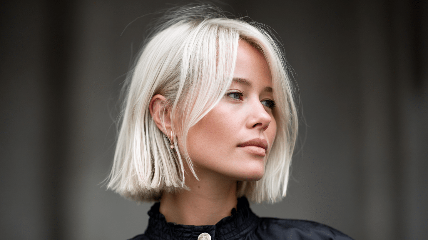 Scandi Bob Sleek Blunt Minimalist Hairstyle