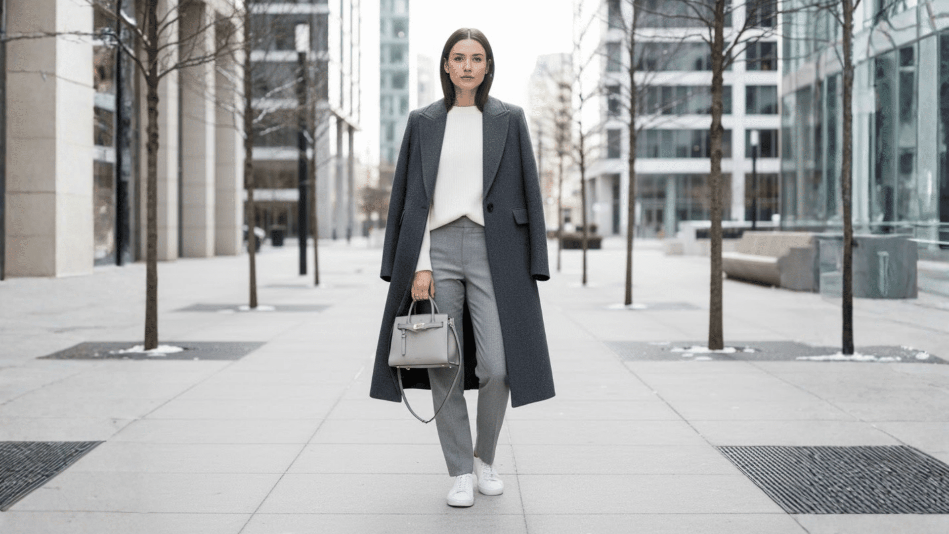 Scandinavian Simple Sweater Straight Pants Neutral