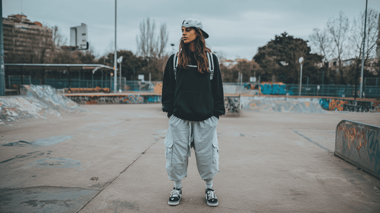 Skater Baggy Jeans Oversized Tee Casual