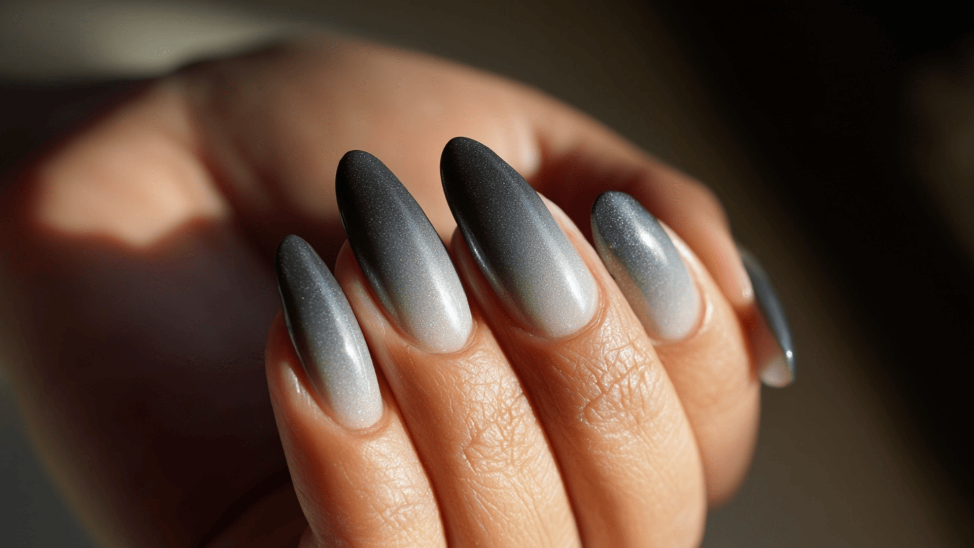 Smoky Gray Ombre with Metallic Sheen