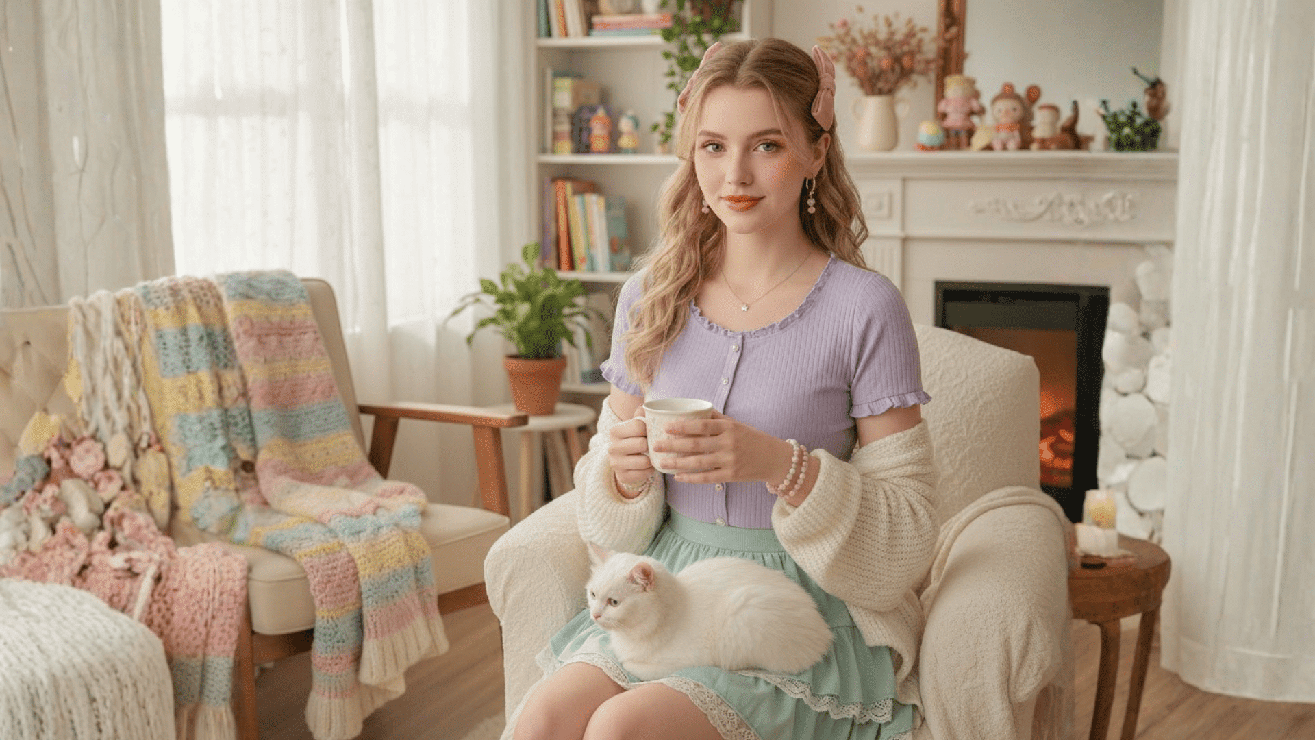 Soft Girl Pastel Outfit Cozy Aesthetic