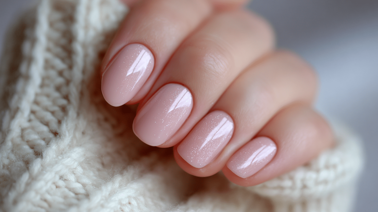 Soft Rose Dip Nails Natural And Warm