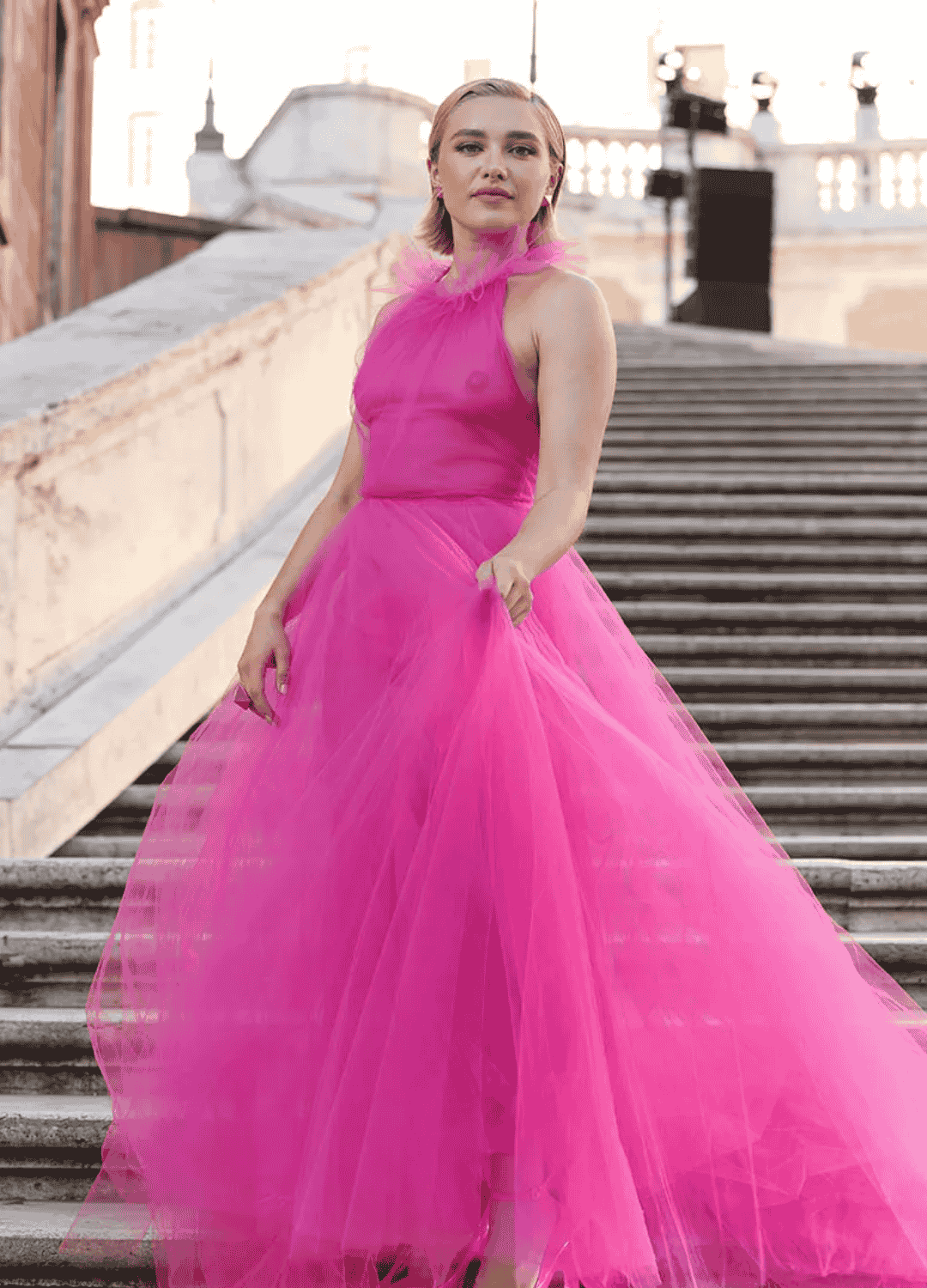 Valentino Couture Sheer Pink Gown (July 2022)