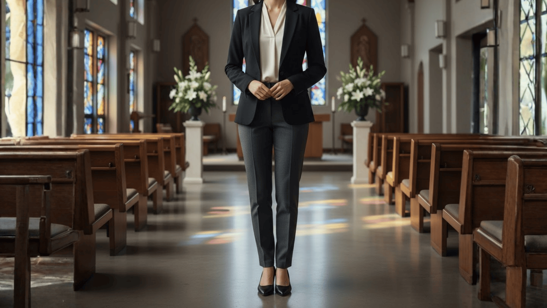 dress pants with a blouse combo