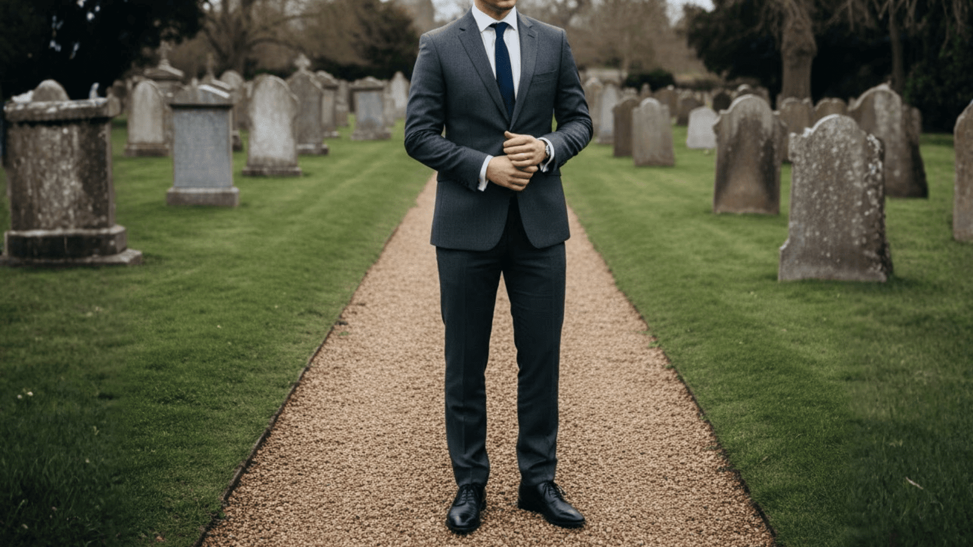 formal dark suit look