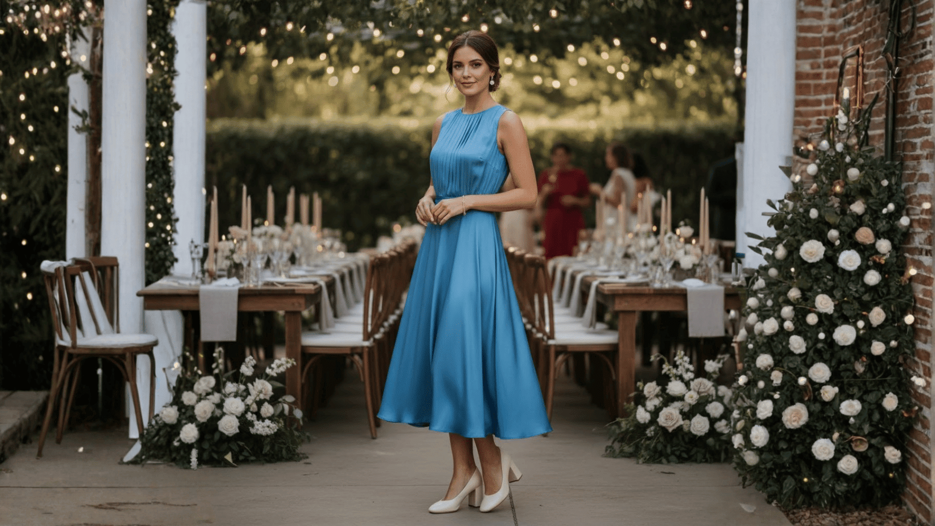 midi dress and heels (1)