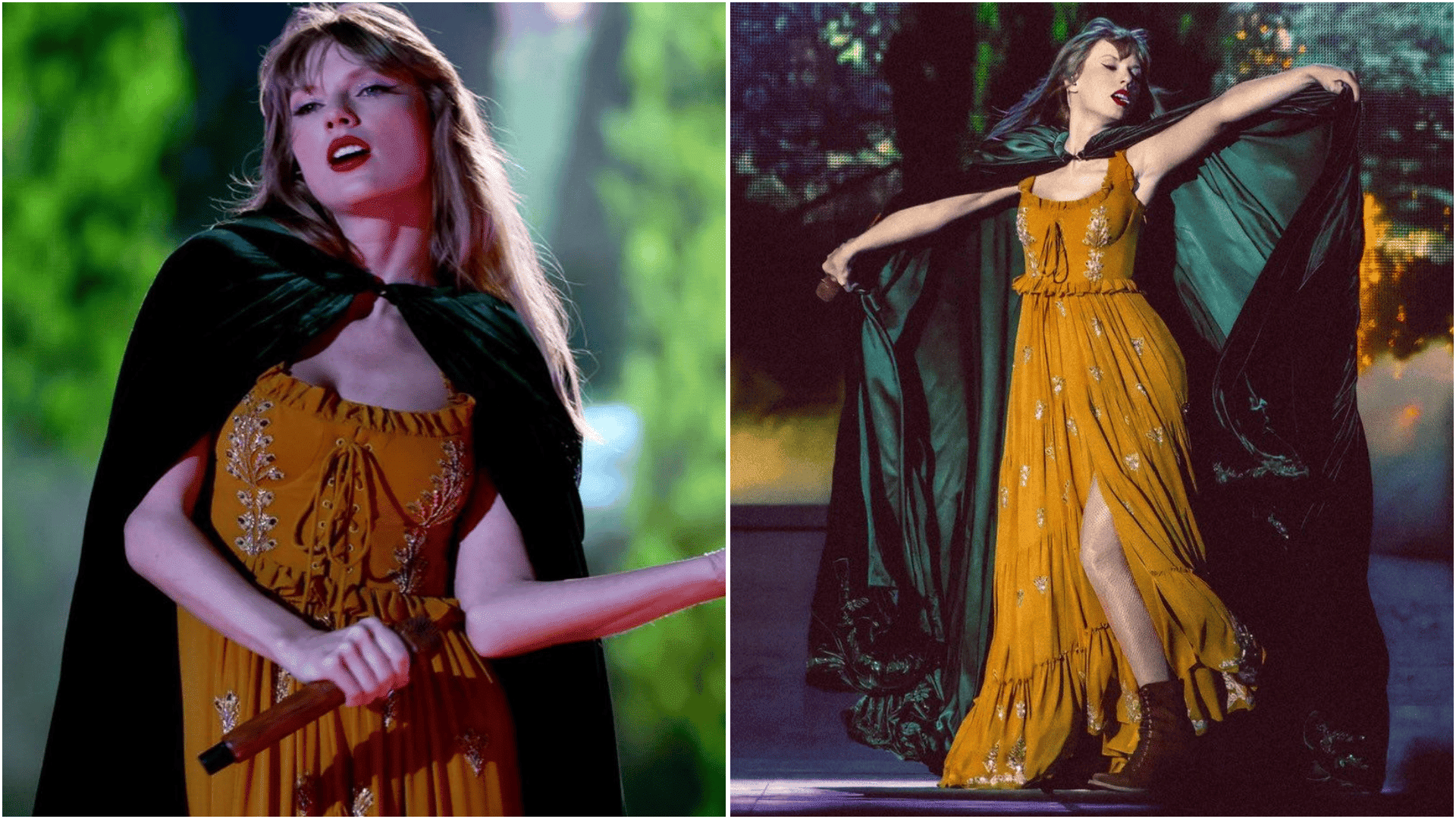 mystic woodland cloak embroidered dress look