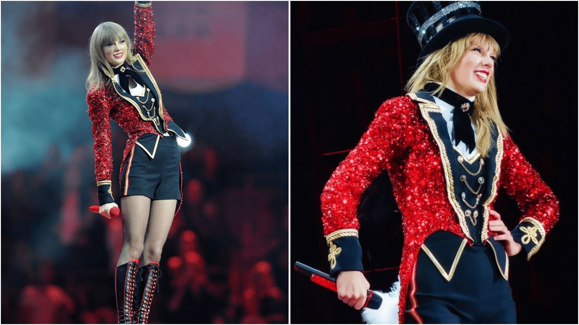 red ringmaster performance outfit