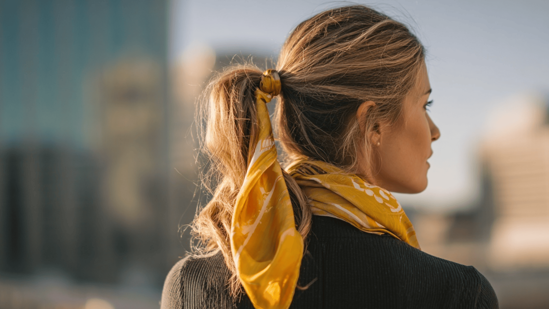 scarf ponytail