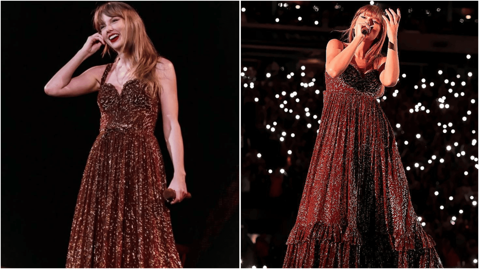 sparkling copper ballgown